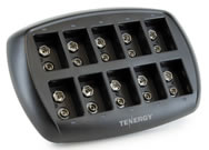 10 bay 9 volt lithium battery charger